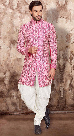 İşlemeli Dhoti Sherwani