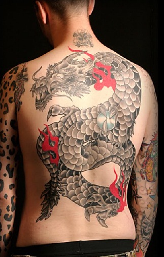 drakonas-motyvas-japonų tatuiruotė