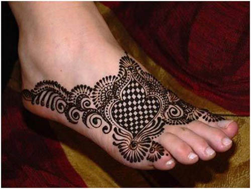 Pėdų gudžarati Mehndi dizainas