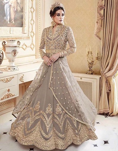 „Royal Silver Netted Anarkali Salwar“ kostiumas