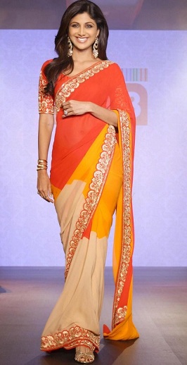 Shilpa Shetty Kundra dizainerė Saree