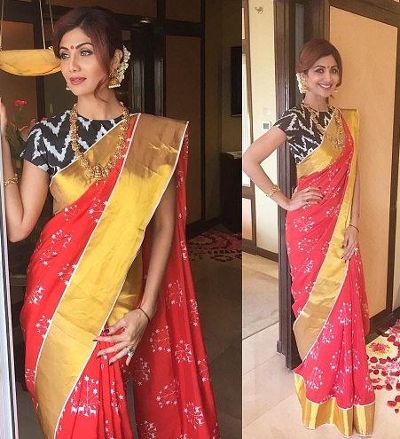 Shilpa Shetty İpek Saree