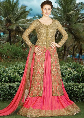 „Crush Silk Lehenga“ su Kurti