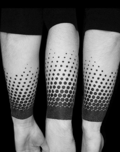 „Polka Dot“ darbo tatuiruotės