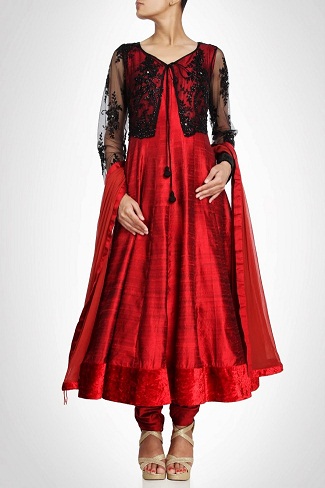 Anarkali Red Frock