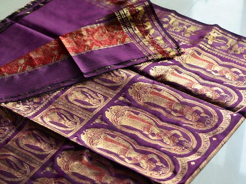 Baluchari Sarees-Gandaharva Baluchari Saree #2 4