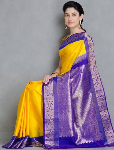 Geltonasis Pattu Saree