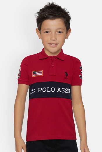 JAV marškinėliai „Polo Collar“