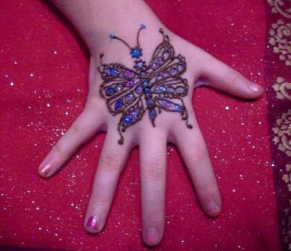 „Butterfly Mehndi“ dizainas vaikams