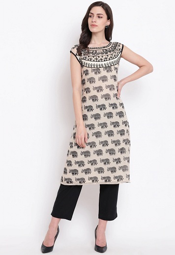 Valties kaklas Georgette Kurta