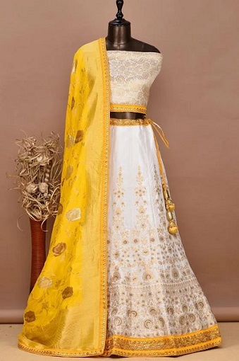 Auksinė Banarasi Lehenga Saree