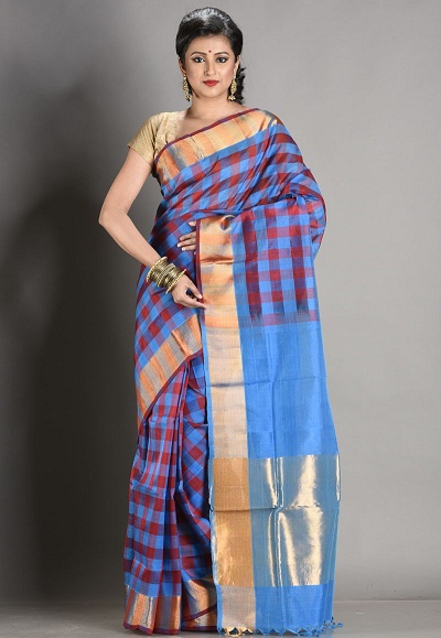 Patikrinkite raštuotą „Mangalagiri Silk Saree“