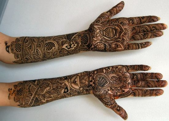 Įvairūs Indijos „Mehndi“ dizainai