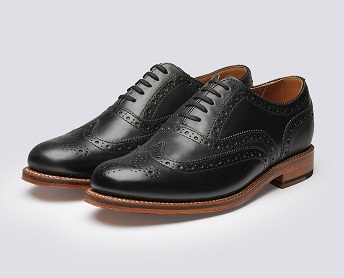 Siyah Dana Derisi Brogues