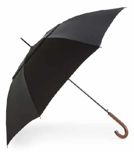 Düz Siyah Klasik Tasarım Şemsiye