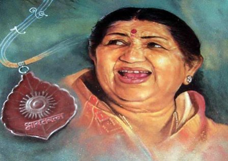 „Lata Mangeshkar“ „Rangoli“ dizainas