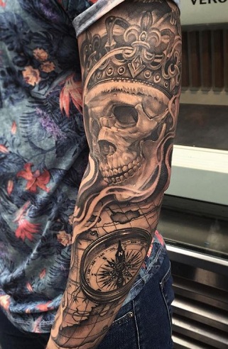 Skeleto karaliaus tatuiruotė