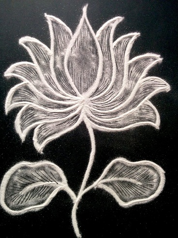 „Lotus Rangoli“ dizainas