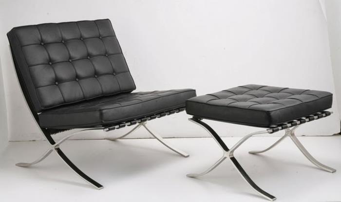 Bauhaus στυλ Mies Barcelona Chair και Ottoman