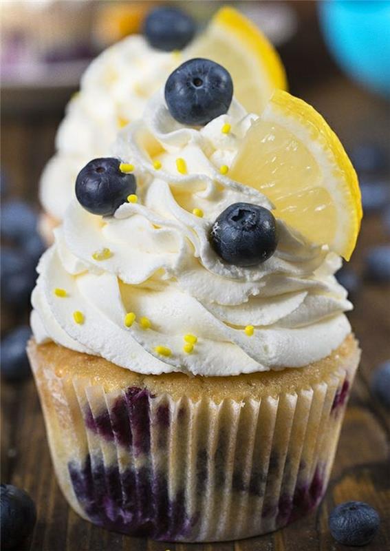 Blueberries Lemon Cupcakes Topping Recipe Baking Tart Recipe Ideas