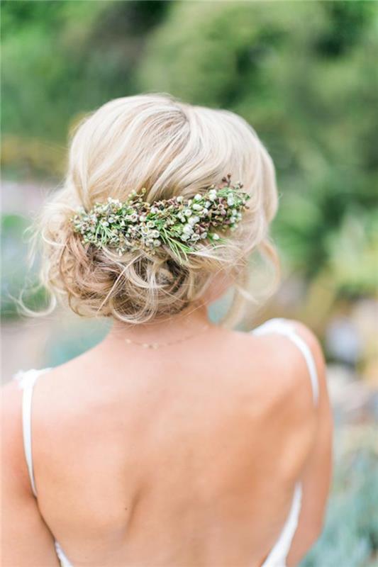 Νυφικά χτενίσματα Αξεσουάρ μαλλιών Flowers Updo