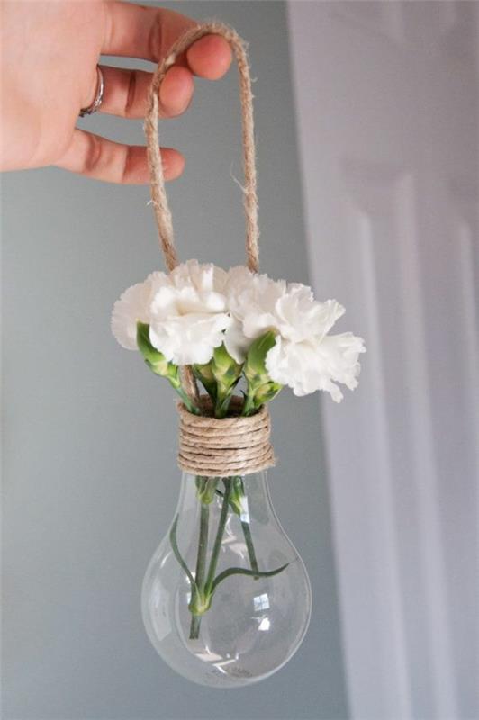 Λάμπες διακόσμησης γάμου λουλούδια λευκά