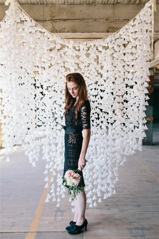 DIY ιδέες διακόσμησης γάμων κρεμασμένη διακόσμηση