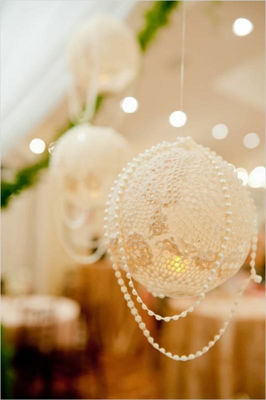 οι τέλειες ιδέες διακόσμησης γάμου DIY πλεκτές χάντρες κύκλους