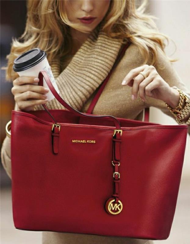 Τσάντες σχεδιαστών Michael Kors επώνυμες τσάντες κόκκινες