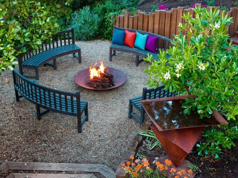 Fire pit build fire bowls Σχεδιασμός κήπου ζεστά καλοκαιρινά βράδια