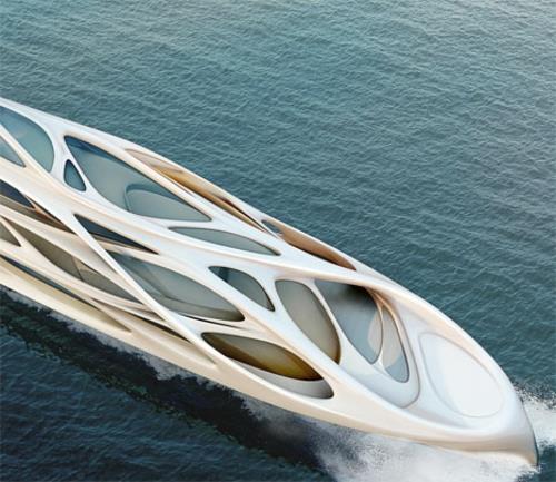 Fluid Zaha Hadid Yacht οργανικά σχήματα