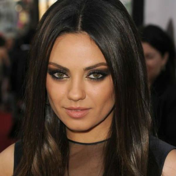 Χτενίσματα για στρογγυλά πρόσωπα Mila Kunis trend hairstyles