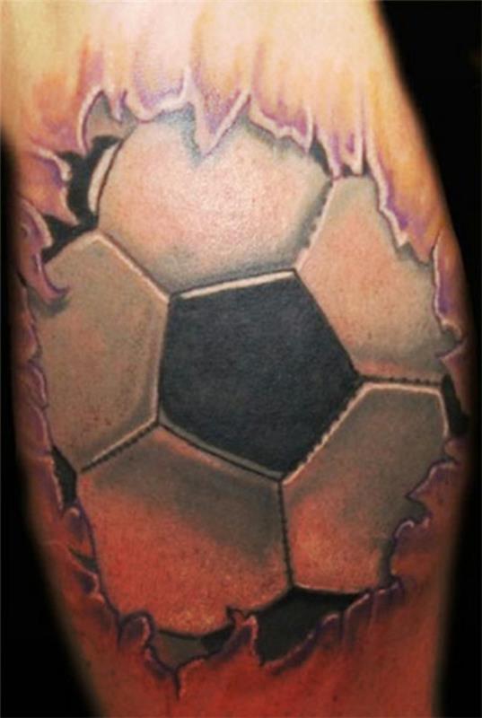 Ποδόσφαιρο τατουάζ μοτίβα εικόνες αστέρι πόδι
