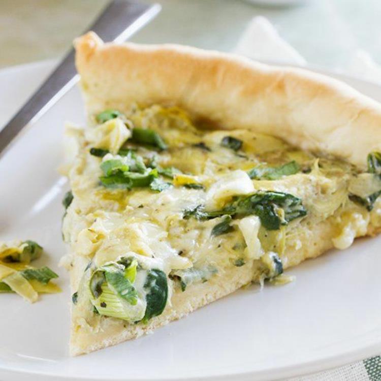 Συνταγή Quiche Quiche ζύμη με λαχανικά ένα κομμάτι