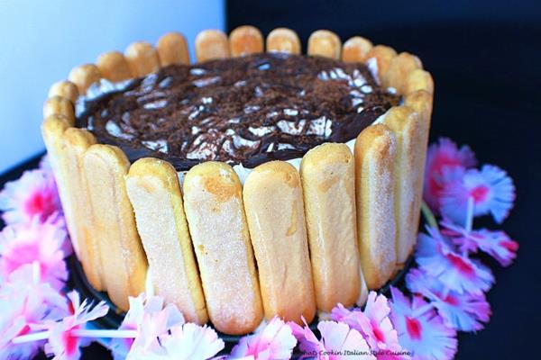 Ladyfingers Tiramisu Tart Tiramisu Χωρίς Αυγό Προετοιμάστε Συνταγή