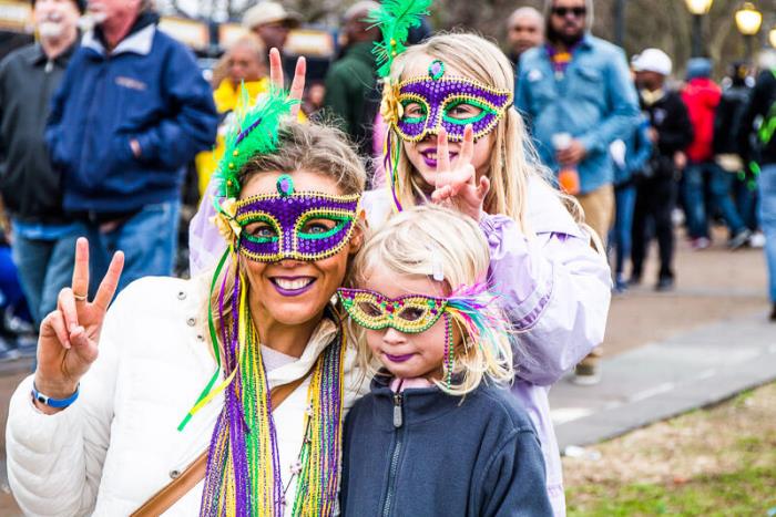 Mardi Gras Carnival γιορτές στο Amerikansich the French Quater mile μίλι στη Νέα Ορλεάνη