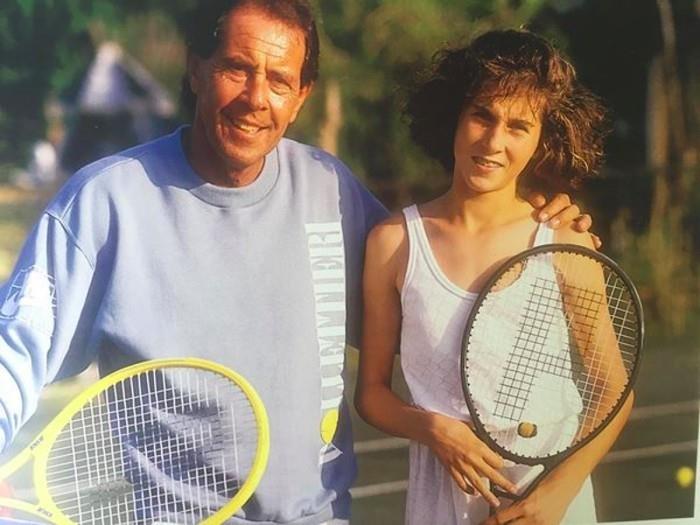 Η Monica Seles 13 ετών με την ακαδημία τένις Nick Bollettieri στη Φλόριντα