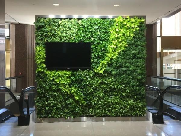 Φτιάξτε μόνοι σας τοίχο βρύα Biophilia living trends 2020 Μονάδα τοίχου τηλεόρασης