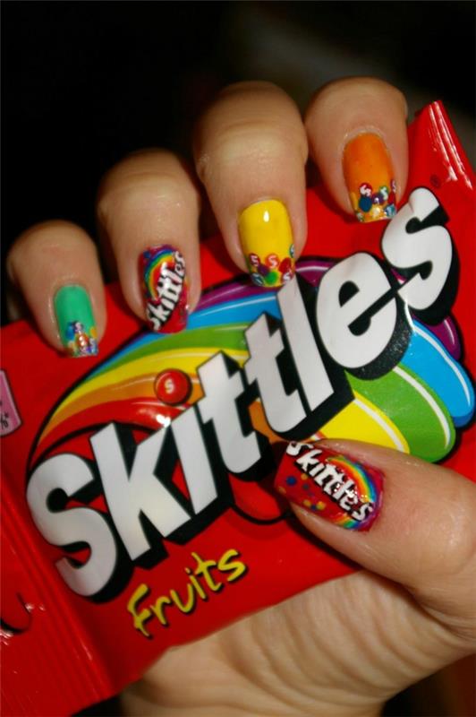 Skittles βερνίκι νυχιών desislava hadzhiyska