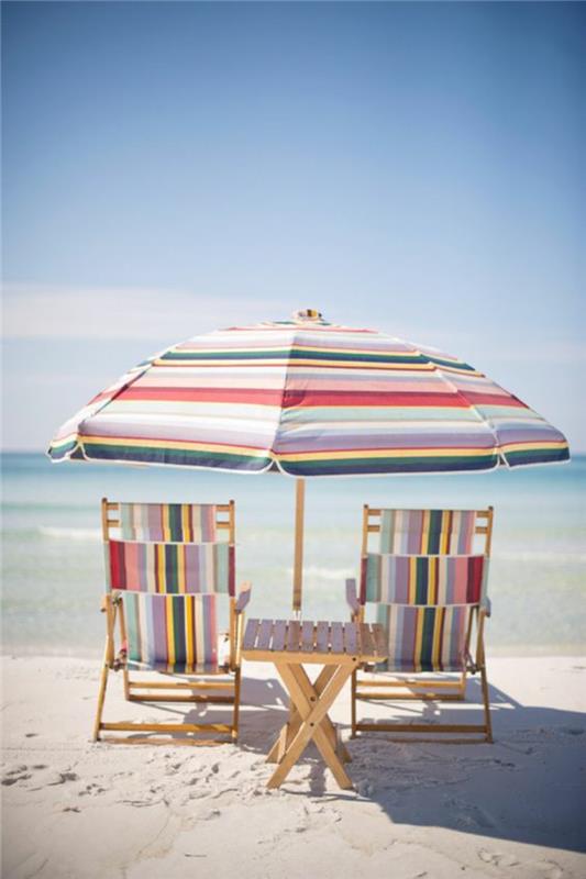 Parasols Beach Πτυσσόμενες Καρέκλες Sunshade Stripes