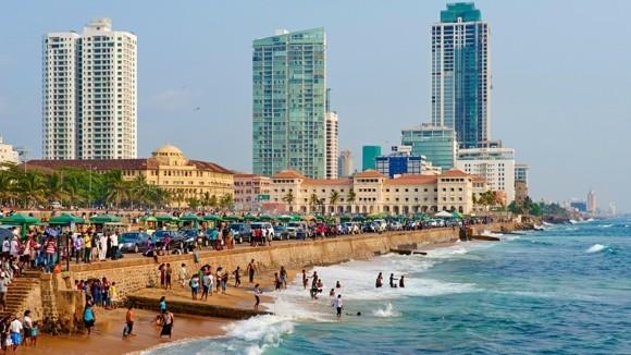 Σρι Λάνκα, Κολόμπο, Galle Face Beach, Κυριακάτικο μπάνιο