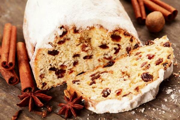 Bήσιμο stollen για τα Χριστούγεννα Δρέσδη Χριστουγεννιάτικη συνταγή stole stake