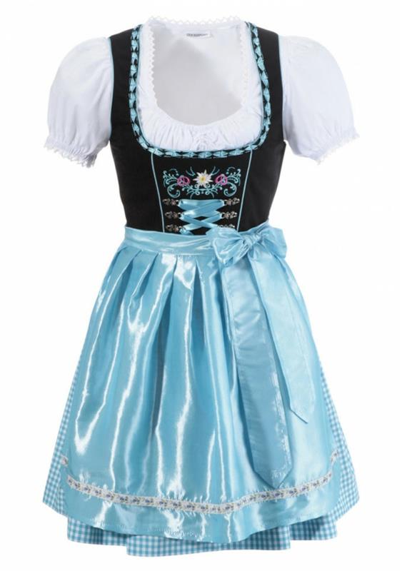 Trachtenmode Dirndl αγοράστε φθηνό σέξι Dirndl γαλάζιο