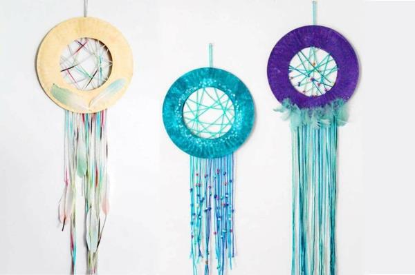 Dream catcher για παιδιά από χάρτινες πλάκες DIY ιδέες με παιδιά