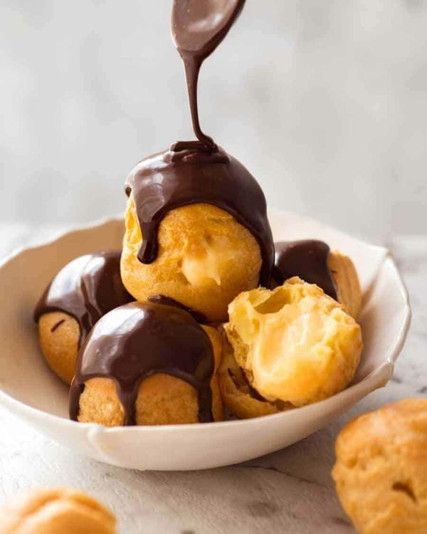 Κρέμα φουσκώνει συνταγή Profiteroles γλυκά γλυκά