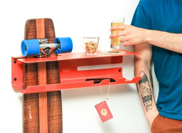 Zanocchi & Strong σχεδιαστικό ράφι τοίχου για skateboard side table