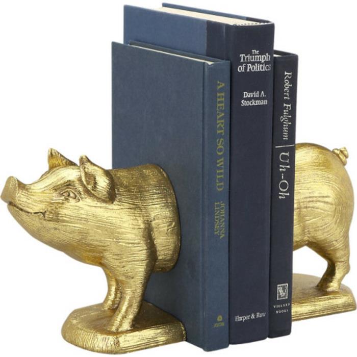 bookends χρυσό γουρούνι