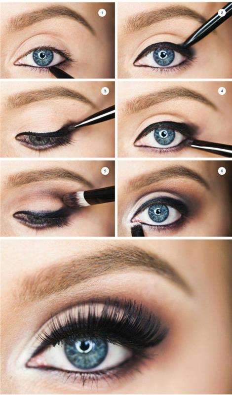 μπλε μάτια οδηγίες μακιγιάζ eyeliner