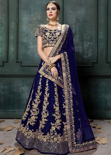 Mavi Gelin Lehenga