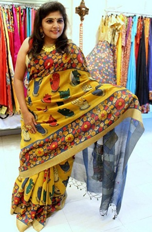 Chanderi Kalamkari Sarees